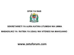 MABADILIKO ya Ratiba ya Usaili UTUMISHI April 2026