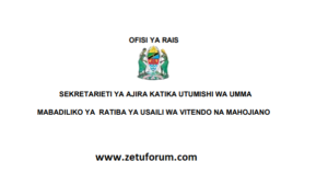 MABADILIKO ya Ratiba ya Usaili UTUMISHI