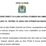 Mabadiliko Ya Ratiba Ya Usaili Wa Vitendo Na Mahojiano