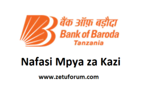 NAFASI Za Kazi Bank of Baroda Tanzania