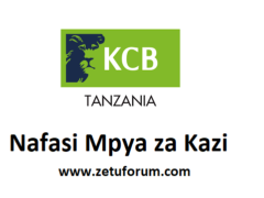 NAFASI za Kazi KCB Bank Tanzania