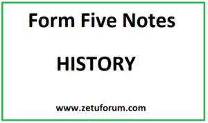 Form 5 History Notes
