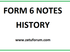 Form 6 History Notes All Topics New Syllabus PDF
