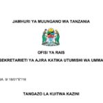MAJINA ya Walioitwa Kazini UTUMISHI 18/05/2026