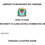 MAJINA ya Walioitwa Kazini Halimasuri ya Wilaya ya Namtumbo 04/05/2026