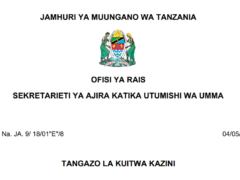 MAJINA ya Walioitwa Kazini Halimasuri ya Wilaya ya Namtumbo 04/05/2026