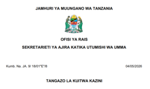 MAJINA ya Walioitwa Kazini Halimasuri ya Wilaya ya Namtumbo 04
