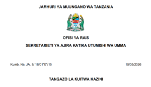 MAJINA ya Walioitwa Kazini Halmashauri ya Wilaya ya Bariadi 15/05/2026