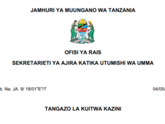 MAJINA ya Walioitwa Kazini Taasisi Mbalimbali za Umma (Utumishi) 04/05/2026