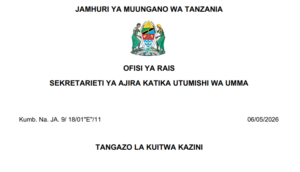 MAJINA ya Walioitwa Kazini UTUMISHI 06