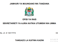 MAJINA ya Walioitwa Kazini Taasisi Mbalimbali za Umma (Utumishi) 02/05/2026