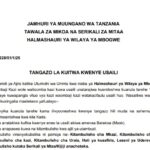 MAJINA ya Walioitwa Kwenye Usaili Halmashauri ya Wilaya ya Mbogwe 20/05/2026