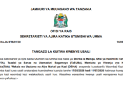 MAJINA ya Walioitwa Kwenye Usaili UTUMISHI 15/05/2026