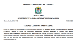 MAJINA ya Walioitwa Kwenye Usaili UTUMISHI 15/05/2026