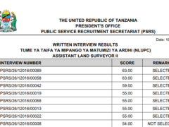 MATOKEO Ya Usaili Wa Kuandika Uliofanyika Tarehe 16/05/2026