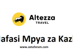 NAFASI za Kazi Altezza Travel