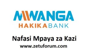 NAFASI za Kazi Mwanga Hakika Bank