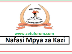 NAFASI za Kazi Mzumbe University