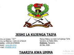 Tarehe ya Kuripoti Waliochaguliwa JKT 2026