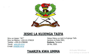 Tarehe ya Kuripoti Waliochaguliwa JKT