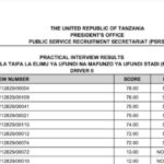 MATOKEO ya Usaili wa Vitendo UTUMISHI 23/06/2026