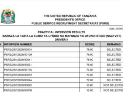 MATOKEO ya Usaili wa Vitendo UTUMISHI 23/06/2026