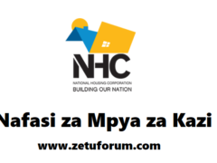 NAFASI za Kazi National Housing Corporation (NHC)
