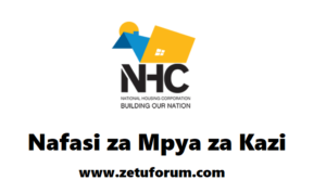 NAFASI za Kazi National Housing Corporation (NHC)