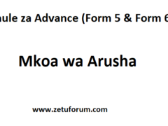 Shule za Advance Mkoa wa Arusha (Form 5 & Form 6)