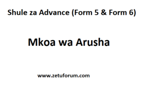 Shule za Advance Mkoa wa Arusha