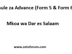 Shule za Advance Mkoa wa Dar es Salaam (Form 5 & Form 6)